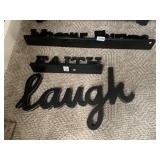 WALL ART LAUGH, SHELF SITTERS FAITH AND WELCOME