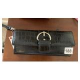 NWT MUNDI WRISTLET/WALLET, BLACK SILVER HARDWARE