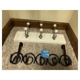 WALL MOUNT AND OVER THE DOOR CLOTHING HOOKS