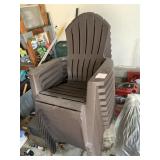 BROWN PLASTIC ADIRONDACK CHAIRS
