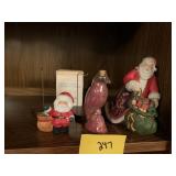VARIOUS FIGURINES INCLUDING SANTA