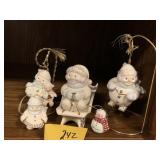 GROUP OF LENOX SNOWMEN