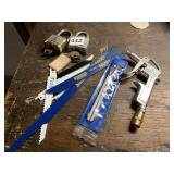 DG-10 AIR SPRAYER, SAW BLADES, LOCKS W/ KEYS