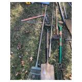 RAKE, PITCHFORK, SAW