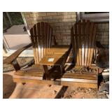 ADIRONDACK CHAIRS WITH CENTER COMBO WOOD