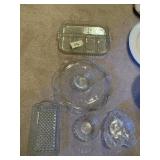 GLASS SERVING PIECES VEGGIE TRAY