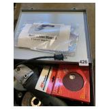 ANGLE GRINDER, SANDING DISC. IN CASE