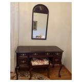 BASSETT WALL MIRROR 18X38 WITH VANITY AND BENCH