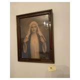 FRAMED RELIGIOUS PICTURE SIGNED LOWER RIGHT