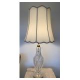 WATERFORD CRYSTAL LAMPS WITH WHITE SHADES