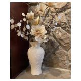 LENOX 16" WHITE VASE WITH GOLD TRIM AND FAKE