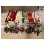 CANDLE ASSORTMENT INCLUDING SNUFFERS, CANDLE