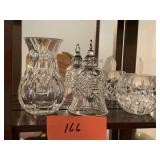 3 PIECES WATERFORD BELL AND PARTRIDGE VOTIVE