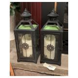 DECORATIVE LANTERNS WITH BATTERY OPERATED CANDLES
