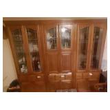 BREAKFRONT CHINA CABINET WITH GUN STORAGE ON RIGHT