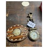 WILSON POCKET WATCH, LEATHER BELT BUCKLE WITH