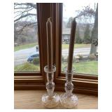 2 CANDLE STICK HOLDER AND CANDLES