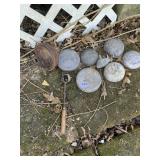 LEAD, CAST IRON BUCKET, AND TOOL