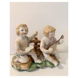 BISQUE MUSICIANS SIGNED- HAL-SEY FIFTH AVE