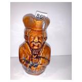 5.75" H BROWN VINTAGE POTTERY JUG (HAS CHIP NEAR