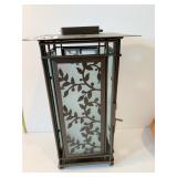 LANTERN BROWN LEAF DESIGN W/ FUEL INSIDE FROSTED