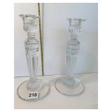 RIBBED CENTER 10" H CANDLE STICK PAIR