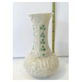 BELLEEK 0857 GREEN MARK BUD VASE 5" H