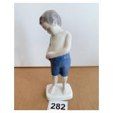 ROYAL COPENHAGEN BOY BUTTONING PANTS FIGURINE