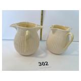 BELLEEK DOUBLE HANDLE CREAMER