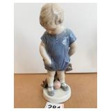 ROYAL COPENHAGEN 3468 - 7" H - BOY WITH TEDDY