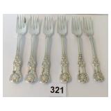 TIFFANY ENGLISH KING PATTERN SALAD FORKS 6.5" L 6
