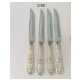 TIFFANY ENGLISH KING PATTERN STEAK KNIVES 8.5" L