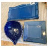 POTTERY BARN RECTANGLE DISH 11" X 6" AND 6"