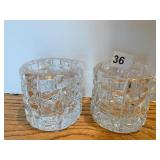 TIFFANY AND CO CANDLE HOLDERS 3.5" H X 3.5" W