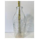 GLASS CLOWN DESIGN ANTIQUE BABY BOTTLE 8 OZ.