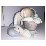 LLADRO RETIRED #10 - LITTLE GREENGROCER 5" H X 7"