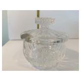 STUART ENGLAND CONDIMENT BOWL W/ LID 3.75" H X