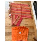 HOME STUDIO PLACEMATS AND ORANGE 6 NAPKINS