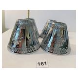 PIERCED METAL SHADES SET OF 4 5" H X 5" D