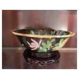 CHINESE CLOISONNE ENAMELED OVER BRONZE - FLOWER