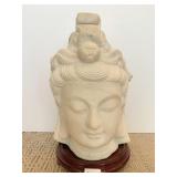 ORIGINAL ANTIQUE CHINESE FEMALE MARBLE BUST - 11
