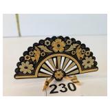 SPAIN MINI MULTI TONE FAN W/ EASEL 1.5" H X 3" H