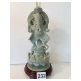 GANESHA STATUE JADE 8.75" H X 3.75" D