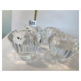 4 HEAVY LENOX TEA LIGHT HOLDERS