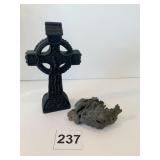 IRISH PEAT CELTIC CROSS 4.75" H