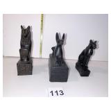 EGYPTIAN PHARAOH DOG 4" H X 4" W & DOG FIGURES
