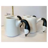 STEPHEN SCHIFFER SIGNED STUDIO ART GOOSE MUGS