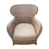 WOVEN ARMCHAIR VERY COMFORTABLE W/PADDED WOVEN