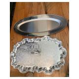 GUY DEGRENNE FRANCE 24" X 10.5" OVAL PLATTER AND