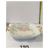 ROSE DOUBLE HANDED DISH MADE IN JAPAN 5" X 4"